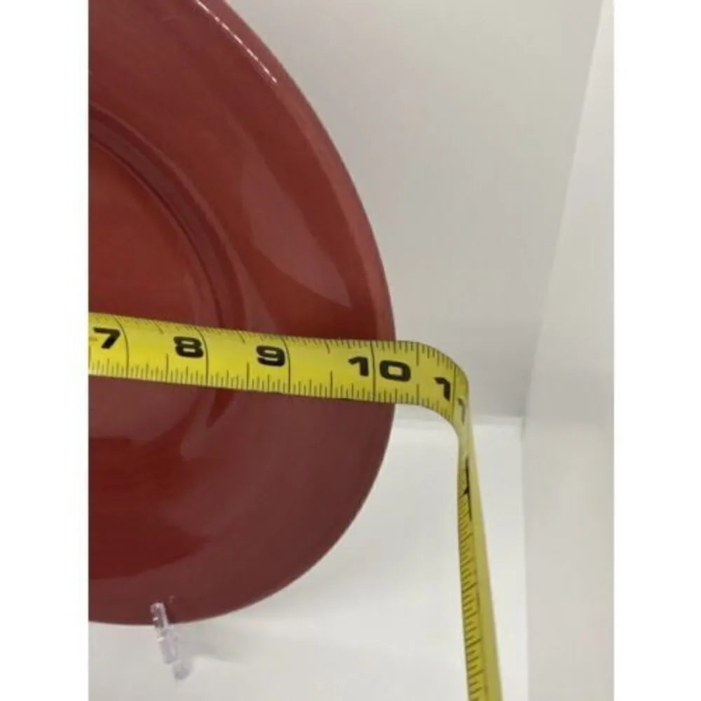 Pottery Barn SAUSALITO Merlot Red Salad Plates 10”